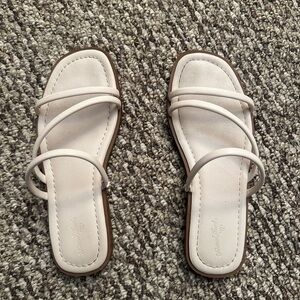 Cream Minimalist Strappy Sandals